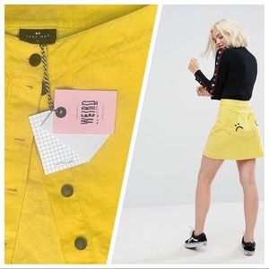 Lazy Oaf Moody Mustard Skirt